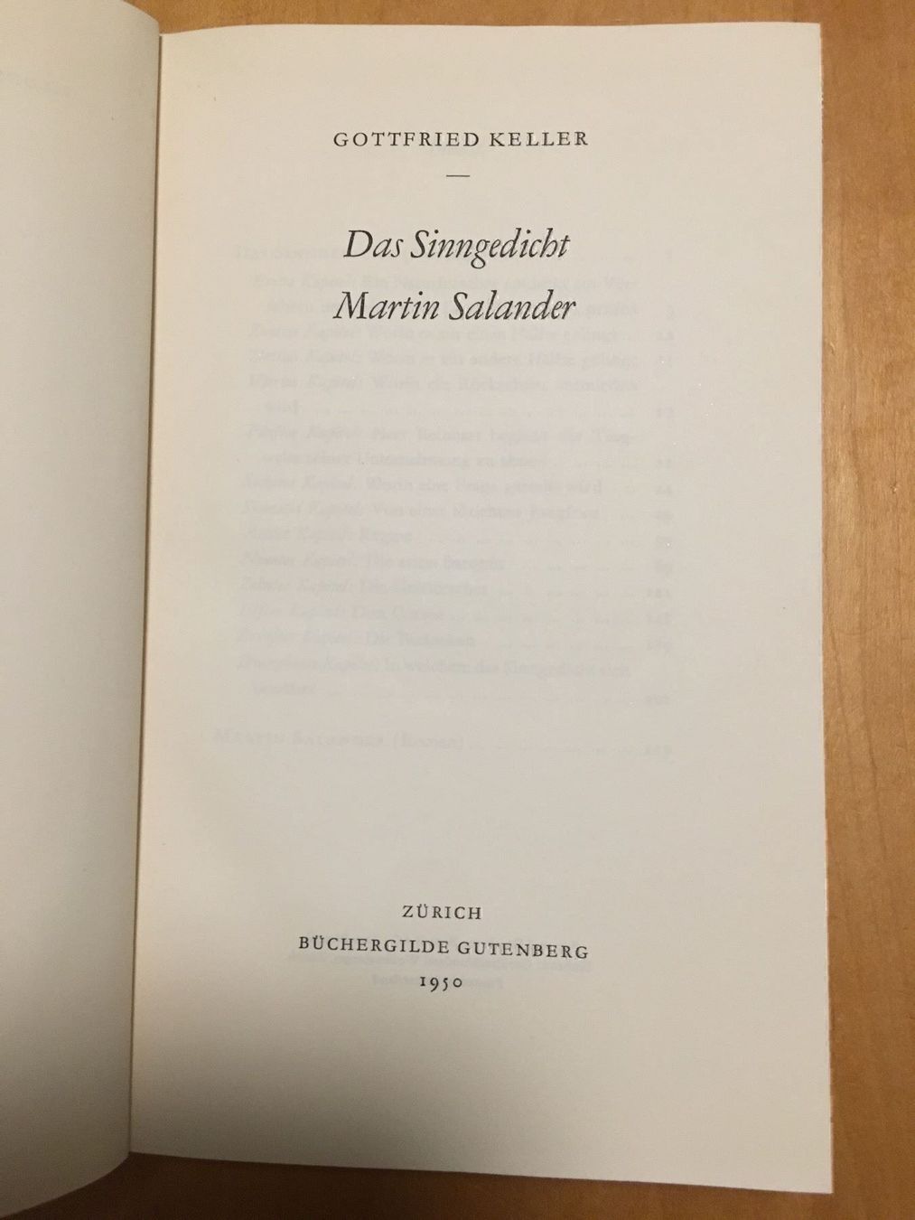 Libri: Gottfried Keller: Sinngedicht - Salander – Usato da Aarau venduto da R-O-G-E-R 4