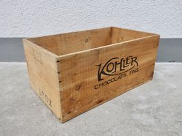 alte Holzkiste Kiste KOHLER CHOCOLATS FINS