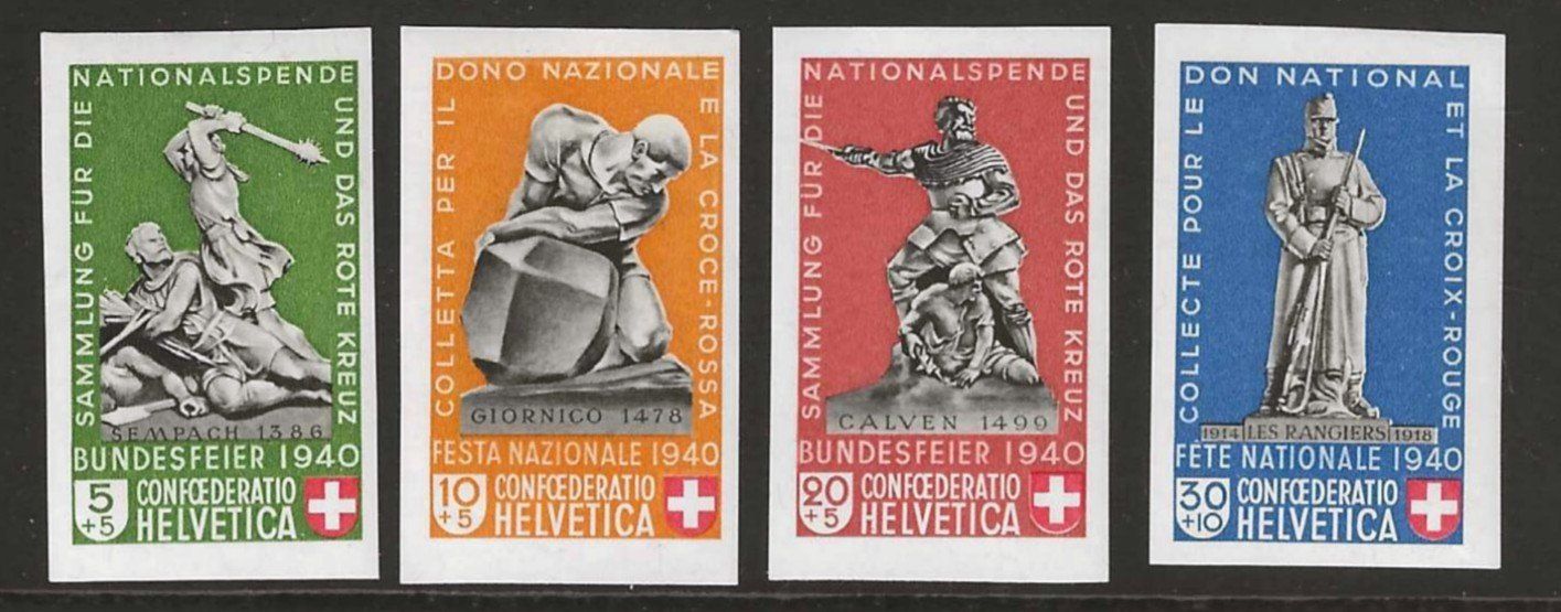 Tous les timbres: 1940 : Pro Patria Block - Einzelwerte , postfrisch ** – Neuf (Voir description) à Gümligen par Geniusbuy