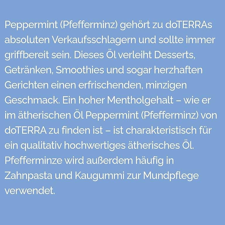 Doterra Oli essenziali: Dõterra Öl Peppermint 5 ml – Nuovo e nell'imballaggio originale da Lyss venduto da Infinia 1