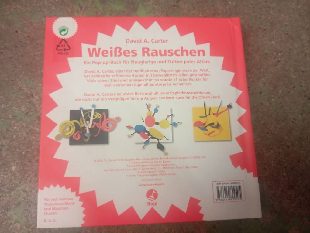 Libri: Pop-Up Buch Weisses Rauschen David A. Carter – Usato da Basel venduto da Petergunn 2