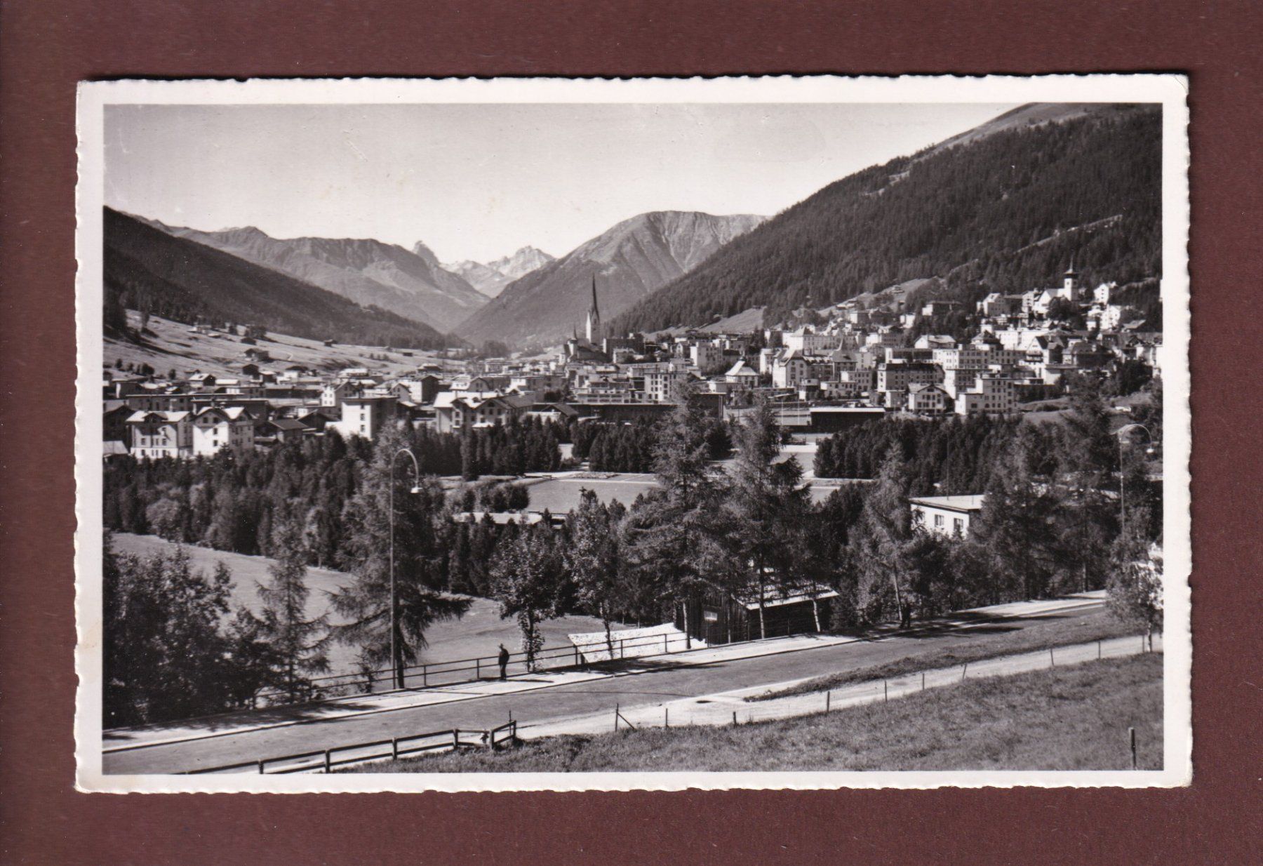 Cartoline postali: DAVOS - Tinzenhorn - 1953 – Usato da Pully venduto da nicecards