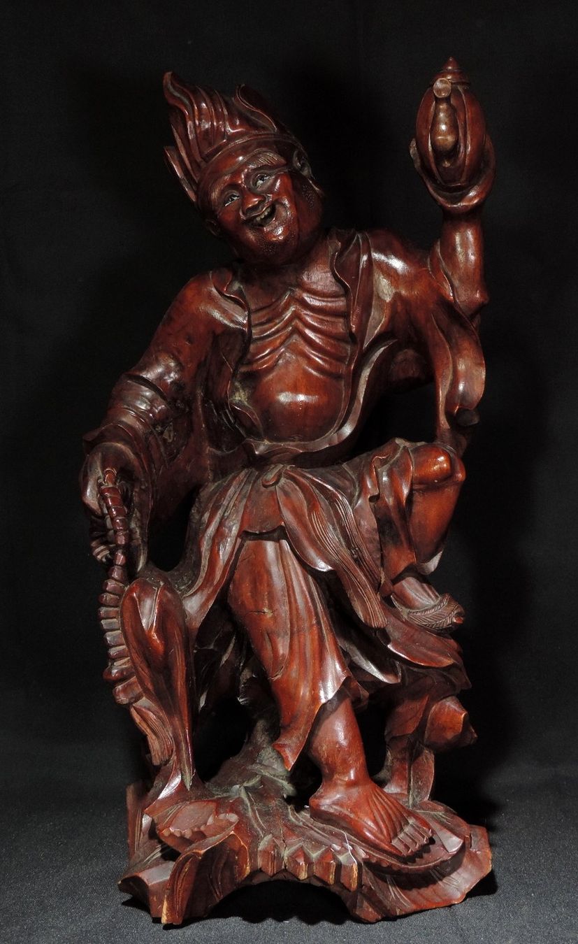 Sculture & Statue: alte Hartholz Schnitzerei, Unsterblicher – Usato da Duggingen venduto da roterbambus 3