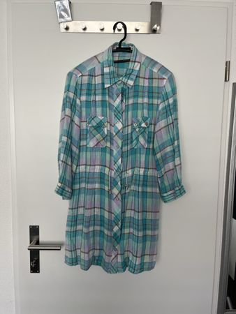 Damenbluse lang Gr. 42 (eher 40),  kariert 