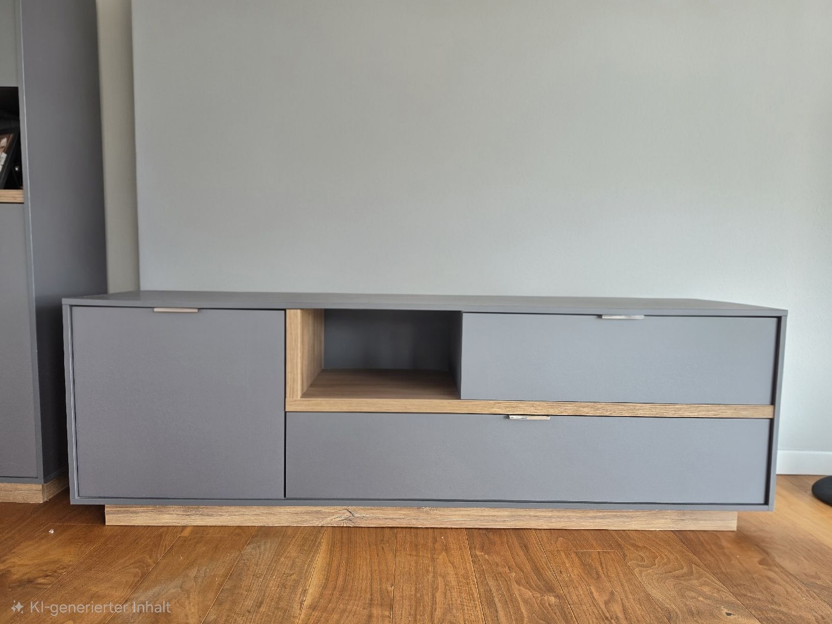 Mobili TV: Wohnwand Set grau Holzoptik – Usato da Ulisbach venduto da xlvpox 2