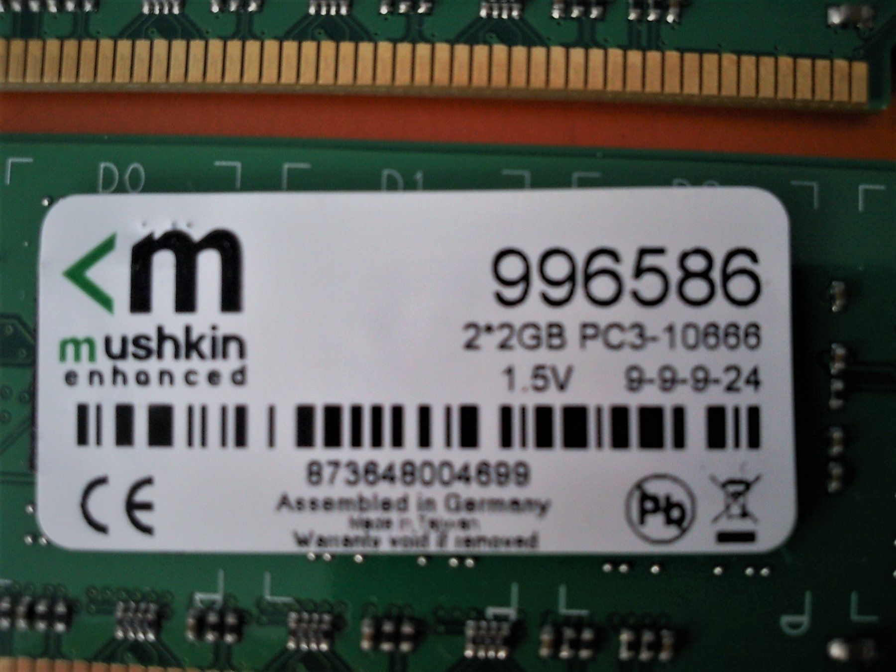 Memoria / RAM: Mushkin Essentials DIMM Kit 4GB – Usato da Berikon venduto da m1l3n