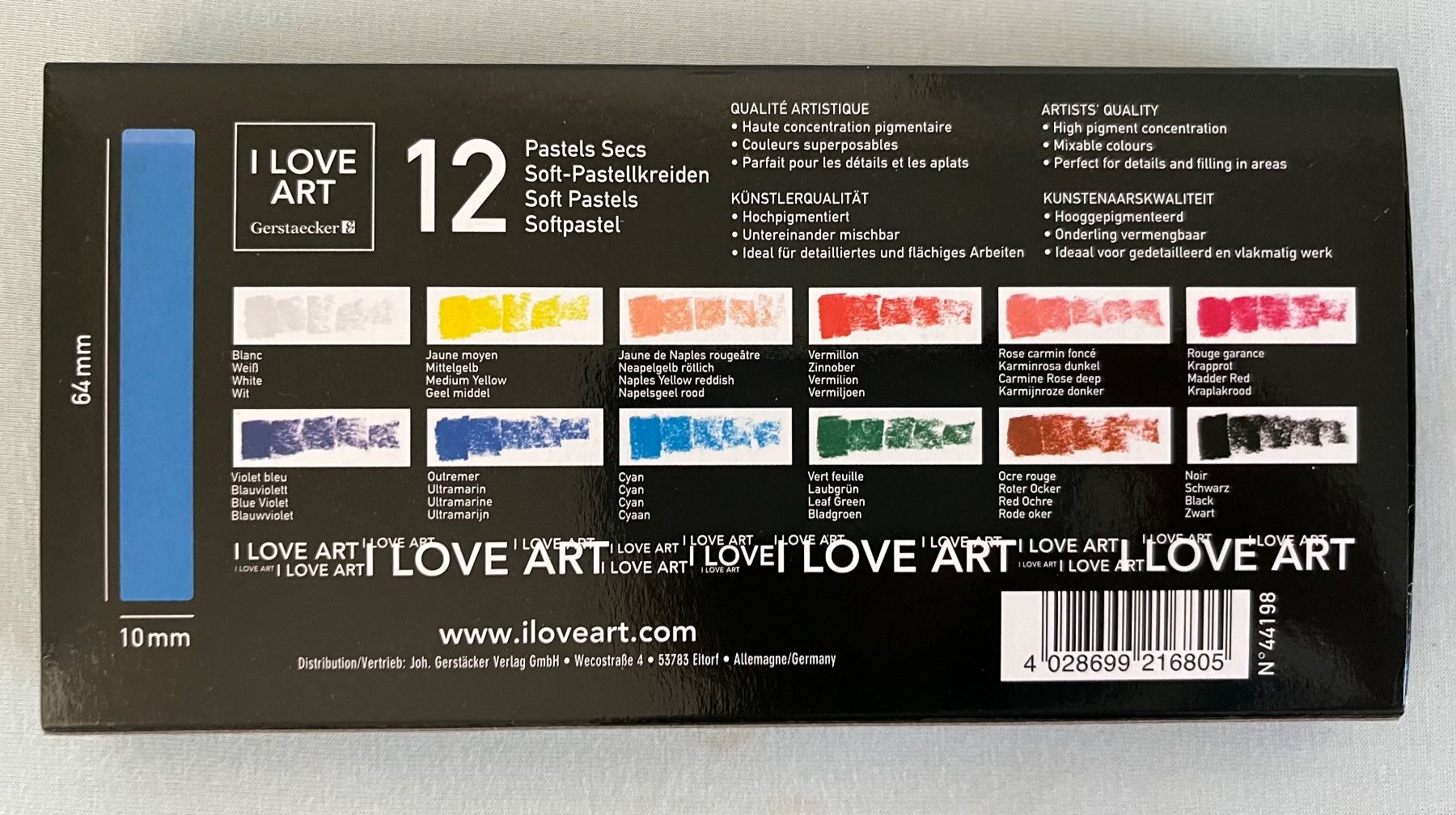 Matite, matite colorate & gessi: Set de 12 pastels secs – Nuovo e nell'imballaggio originale da Le Crêt-p-Semsales venduto da staglione69 1
