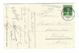 Stabstempel Göschenenalp (Uri) 1911 4o
