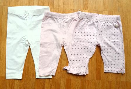 🌸🌿 Sparset: 3 Baby Leggings Gr. 62/68, Frühling/Sommer