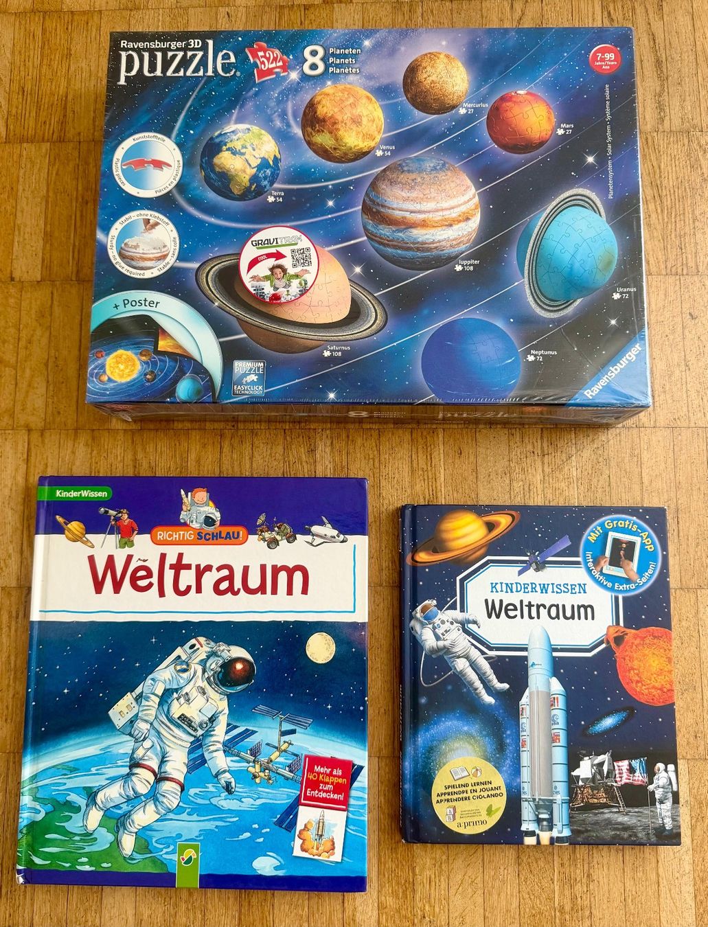 Ravensburger Puzzle: Ravensburger 8 Planeten 3D Puzzle & zwei Bücher – Nuovo e nell'imballaggio originale da Zürich venduto da giovannisp
