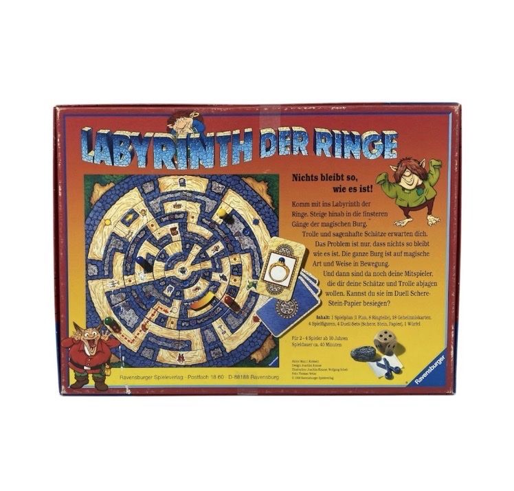 Ravensburger Giochi: Labyrinth der Ringe Ravensburger Brettspiel (komplett) – Usato da Teufenthal AG venduto da Retro-Stash-Shop 1