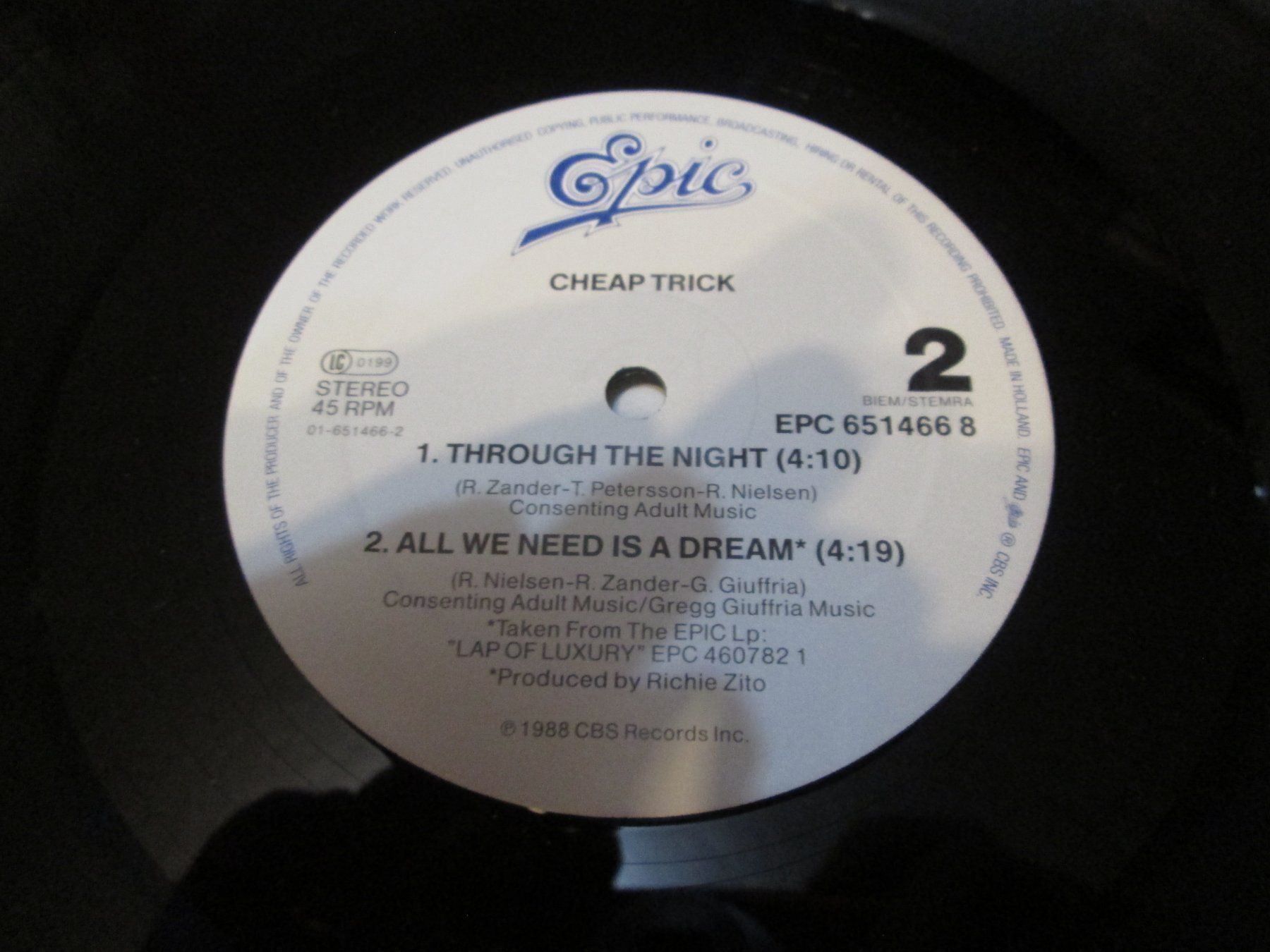 Dischi in vinile: Maxi Single 45t "The Flame" Cheap Trick 🔥 – Usato da la Chaux-de-Fonds venduto da Lampe 2