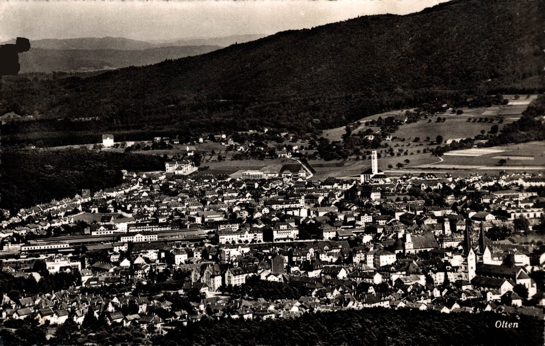 Cartoline postali: Flugaufnahme Olten – Usato da Bronschhofen venduto da Astore
