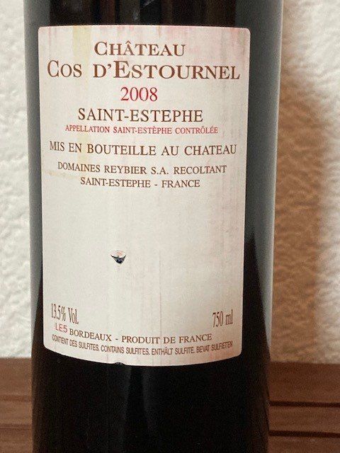 Cos Vino: Cos d'Estournel 2008 – Nuovo e nell'imballaggio originale da Weggis venduto da Secondsell 1