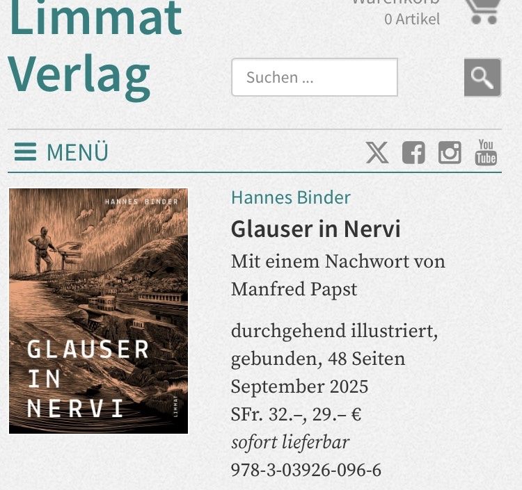 Comics: Hannes Binder: Glauser in Nervi – Neu (gemäss Beschreibung) aus Buchs AG von Allerleis 4