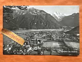 Alte Ansichtskarte Interlaken mit Jungfrau, Rarität!
