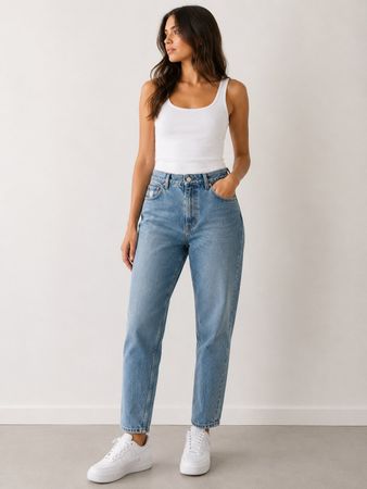 ASOS DESIGN Jeans High Waist Mom Fit, Gr. 34/28
