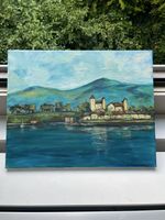 Original Ölgemälde Rapperswill Schloss 50x40cm