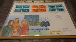 FDC 1992 Sonder-Postmarken Luxusbrief