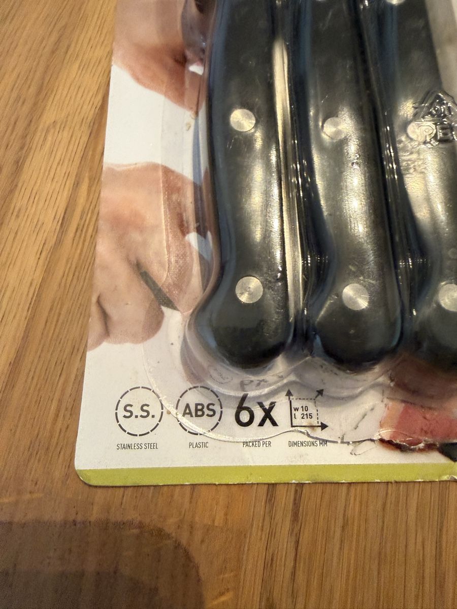 Coltelli: 6 Steakmesser im 6er-Pack – Nuovo (secondo la descrizione) da Wettingen venduto da myworldsking 1