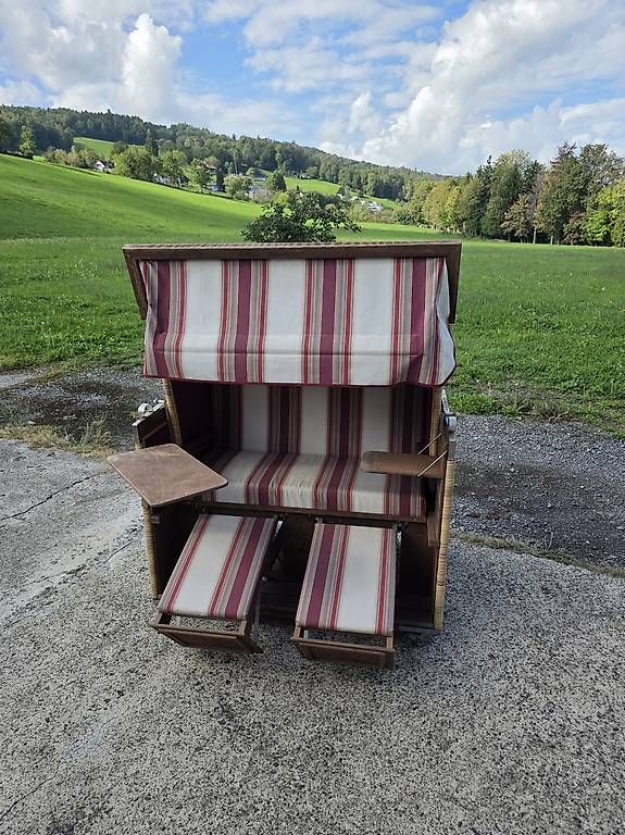 Sedie a sdraio: Klassischer Strandkorb mit Fussteilen & Abdeckung – Usato da Thal venduto da Dein_Dealwerk 3