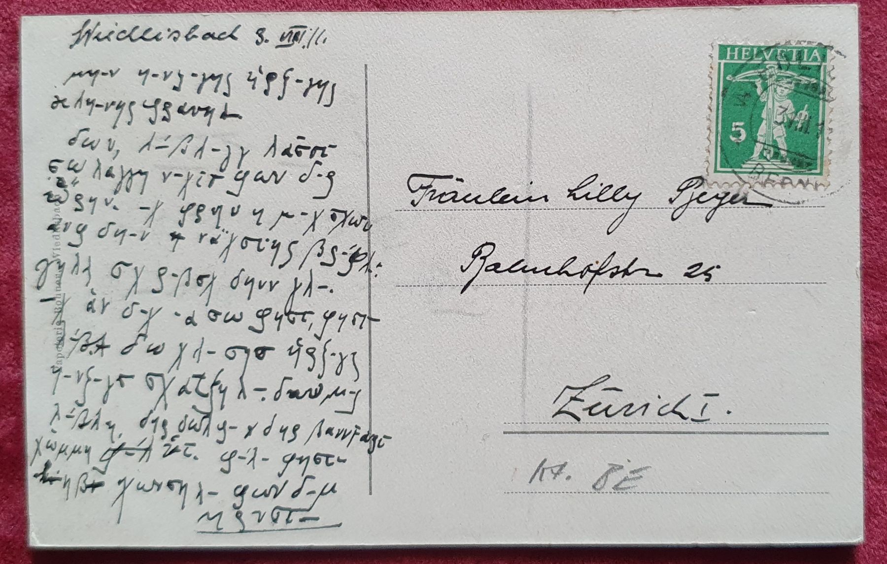 Cartoline postali: Wiedlisbach 1911 – Usato da Kreuzlingen venduto da Rschweiz1 1