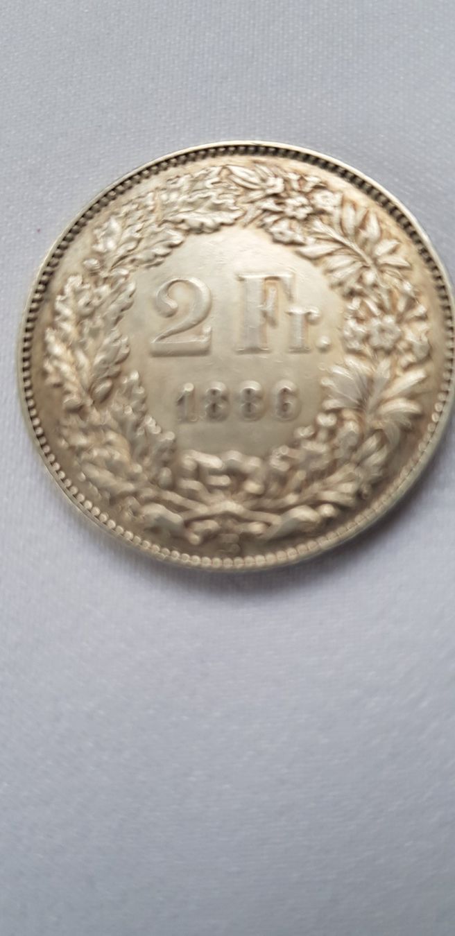 Tutti le monete: 2 Franken 1886 Schweiz – Usato da Dällikon venduto da Toyfan 7
