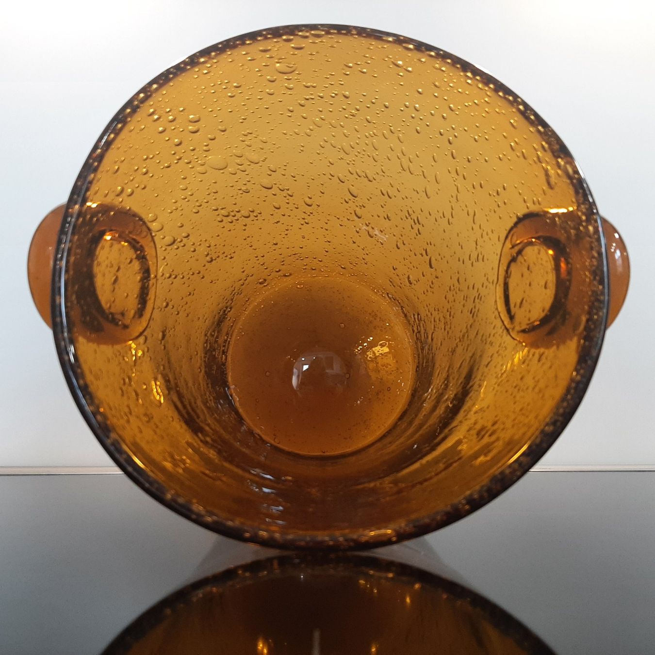 Altro: Biot Glas Champagnerkühler 50er Bernstein Bubble Glas 25 cm – Usato da Erschwil venduto da Karabella 7