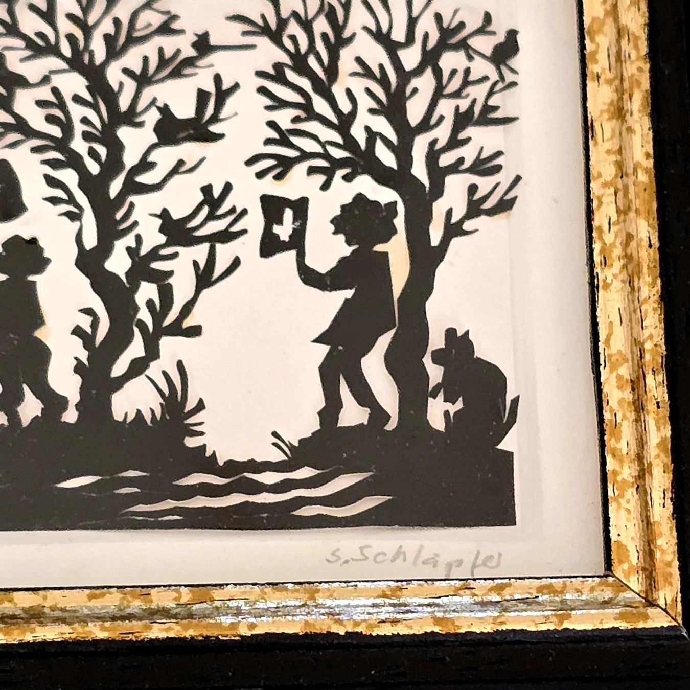 Grafica & Litografie: Original Scherenschnitt von Susanne Schläpfer. Handsigniert – Usato da Reinach BL venduto da Pendling 3
