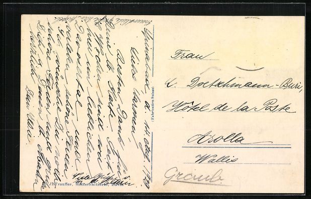 Ansichtskarten: AK Glaris-Davos, Ortsansicht, 1929 – Gebraucht aus Berlin von bartko-reher 1