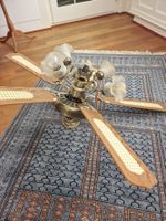 Deckenventilator Messing mit Beleuchtung 5 Flügel gebraucht