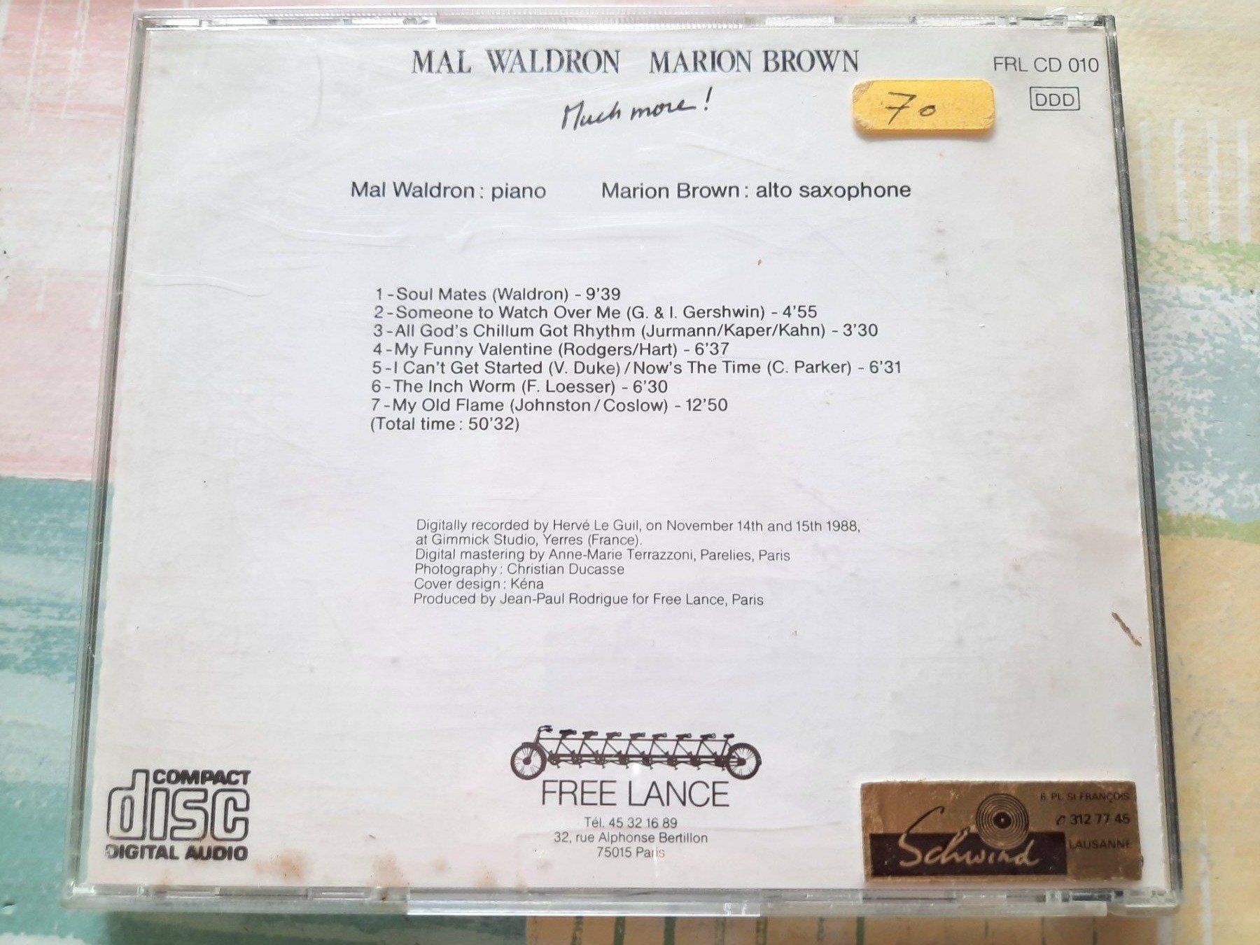 CD: Cd Mal Waldron - Marion Brown - Much More  – Usato da Pully venduto da bro_n52j 1