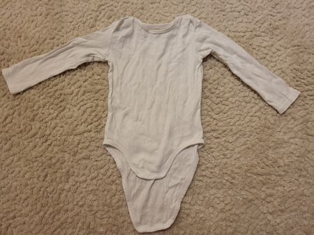 Baby Body Langarm, Grösse 92 Weiss