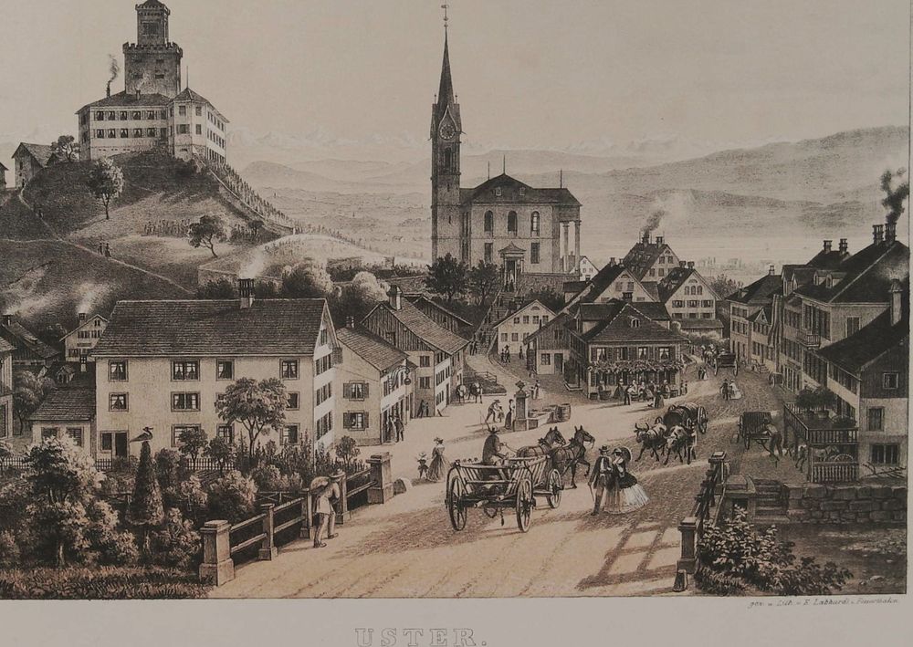 Uster seltene grosse Tonlithographie von Labhard (Gebraucht) in Rafz ...