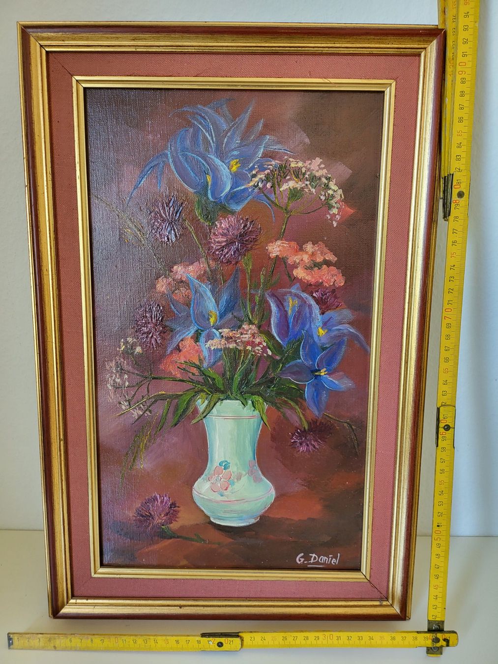 Dipinti: Tableau "Iris bleue" signé G. Daniel – Usato da Lausanne venduto da ber_qk5j