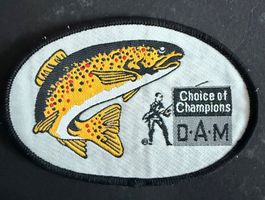 Écusson brodé DAM Choice of Champions motif poisson neuf