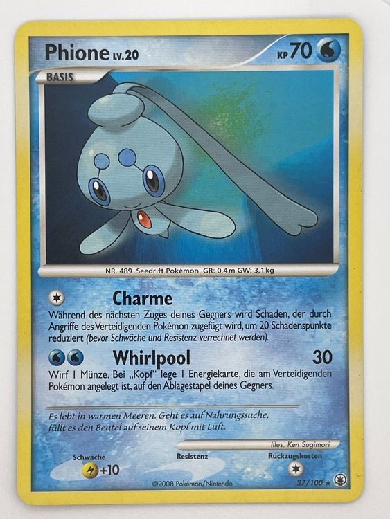 Phione 27/100 Rare Pokémon Majestic Dawn Kaufen auf Ricardo