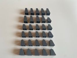 LEGO - DIVERSE - GRAUE - SCHRÄG - STEINE