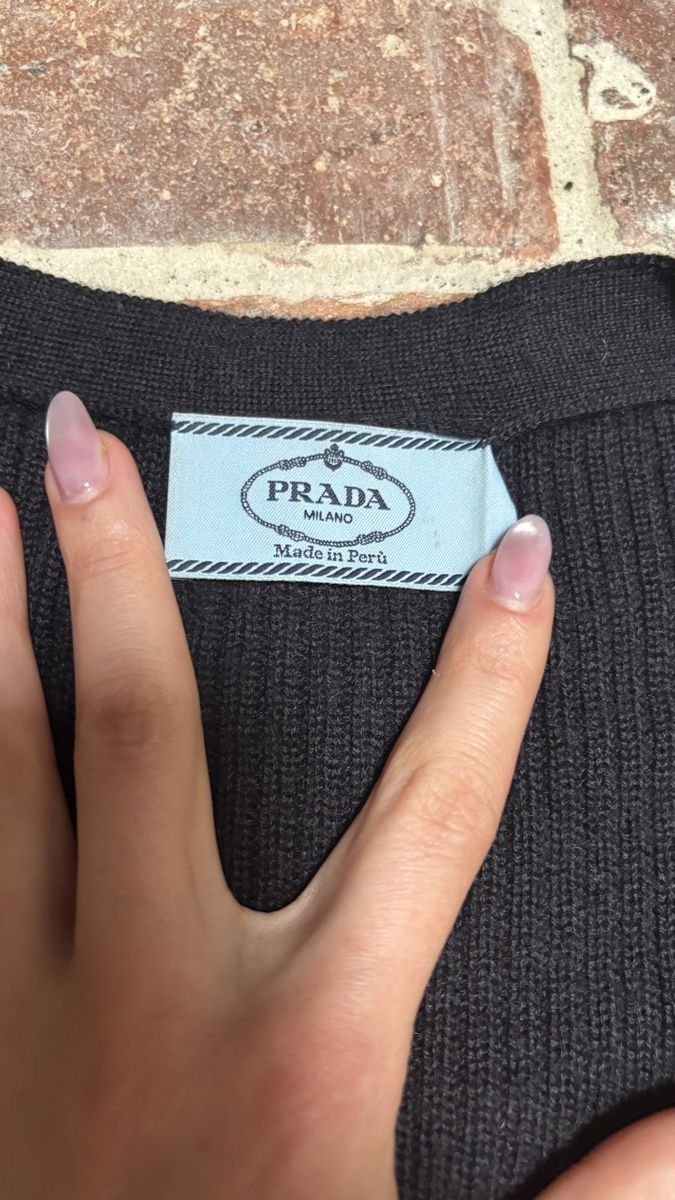 Prada Maglioni & Felpe: Long Prada Cardigan Alpaca Wolle Schwarz – Usato da Bern venduto da kue_db29 2