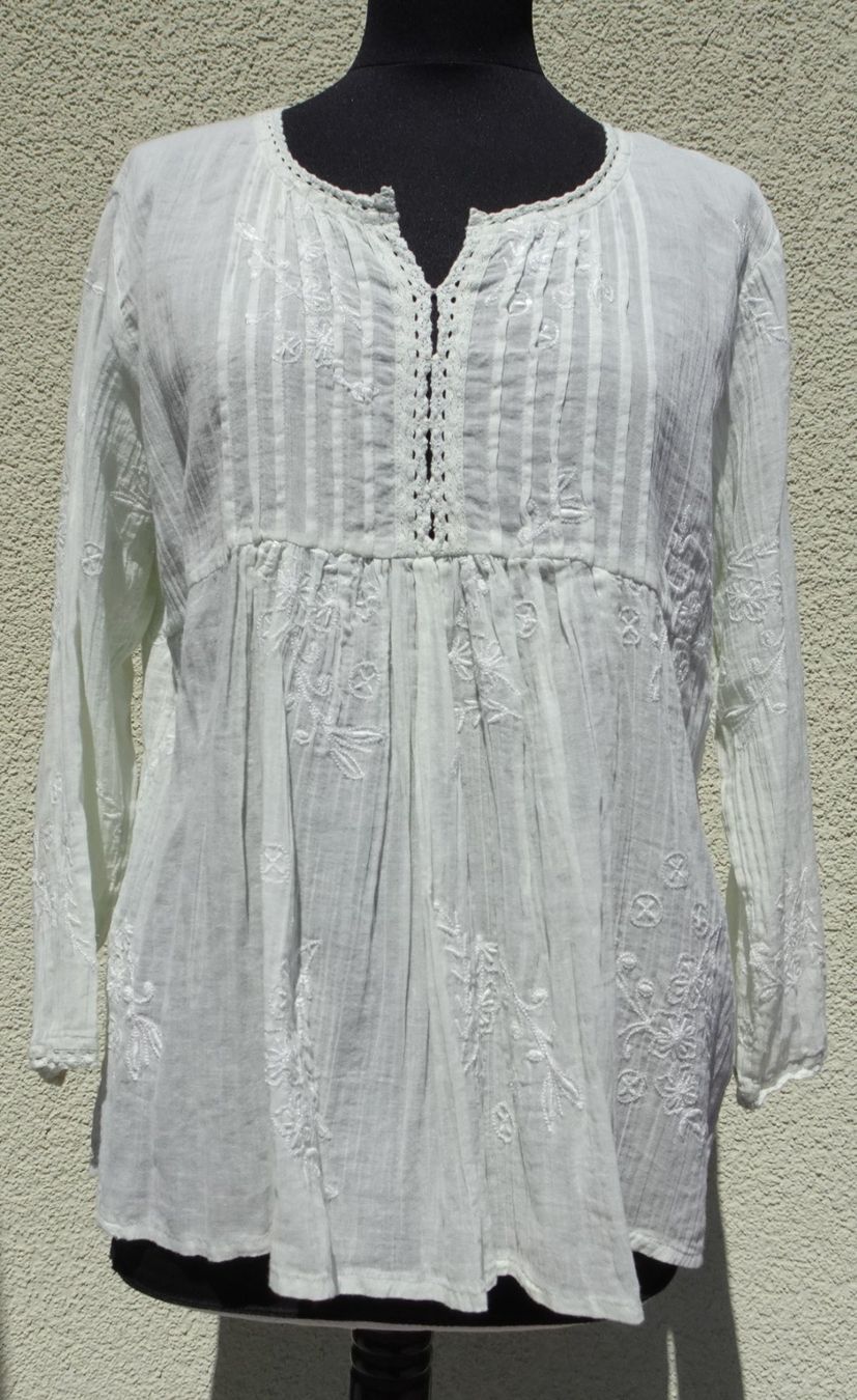 Repeat Camicette: Dtlm Repeat Tunika Bluse hellgrün grün Gr 40 – Usato da Winterthur venduto da blumeblau77