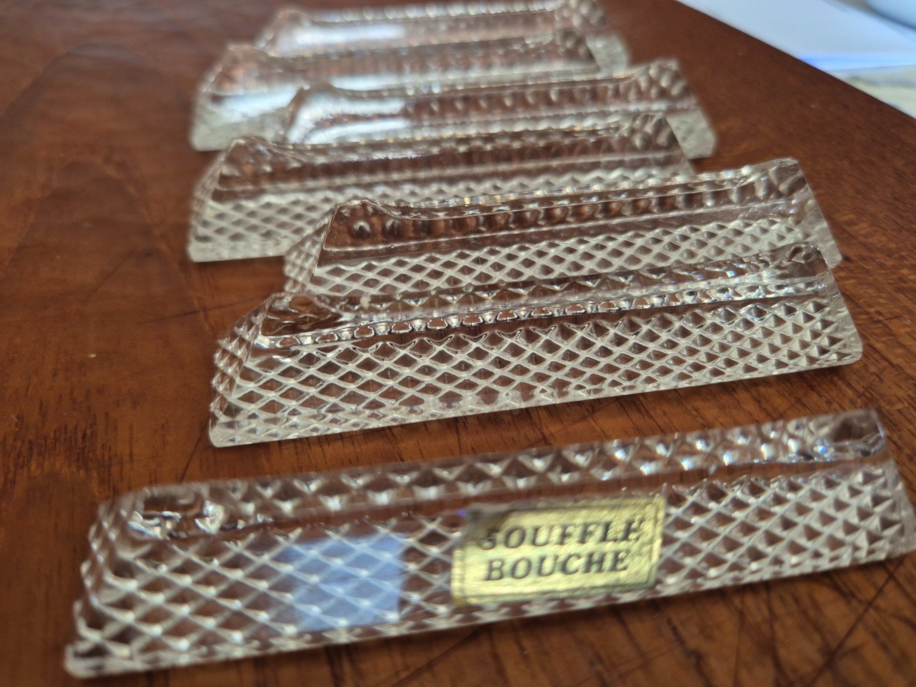 Set di posate: Kristall Messerhalter "Souffle bouche" 7 Stk. – Usato da Bern venduto da aronari 1