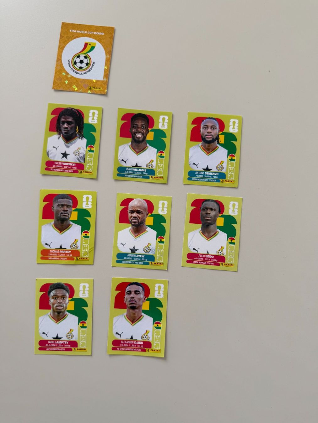 Panini Sammelbilder & Trading cards: PANINI 9 Sticker GHA – Neu (gemäss Beschreibung) aus Zumikon von and_8tjc