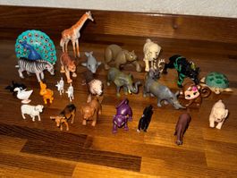 Spielzeugtiere Set diverse Tiere gemischter Zustand