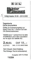 SBB Tageskarte - Gültig bis 28.10.2026
