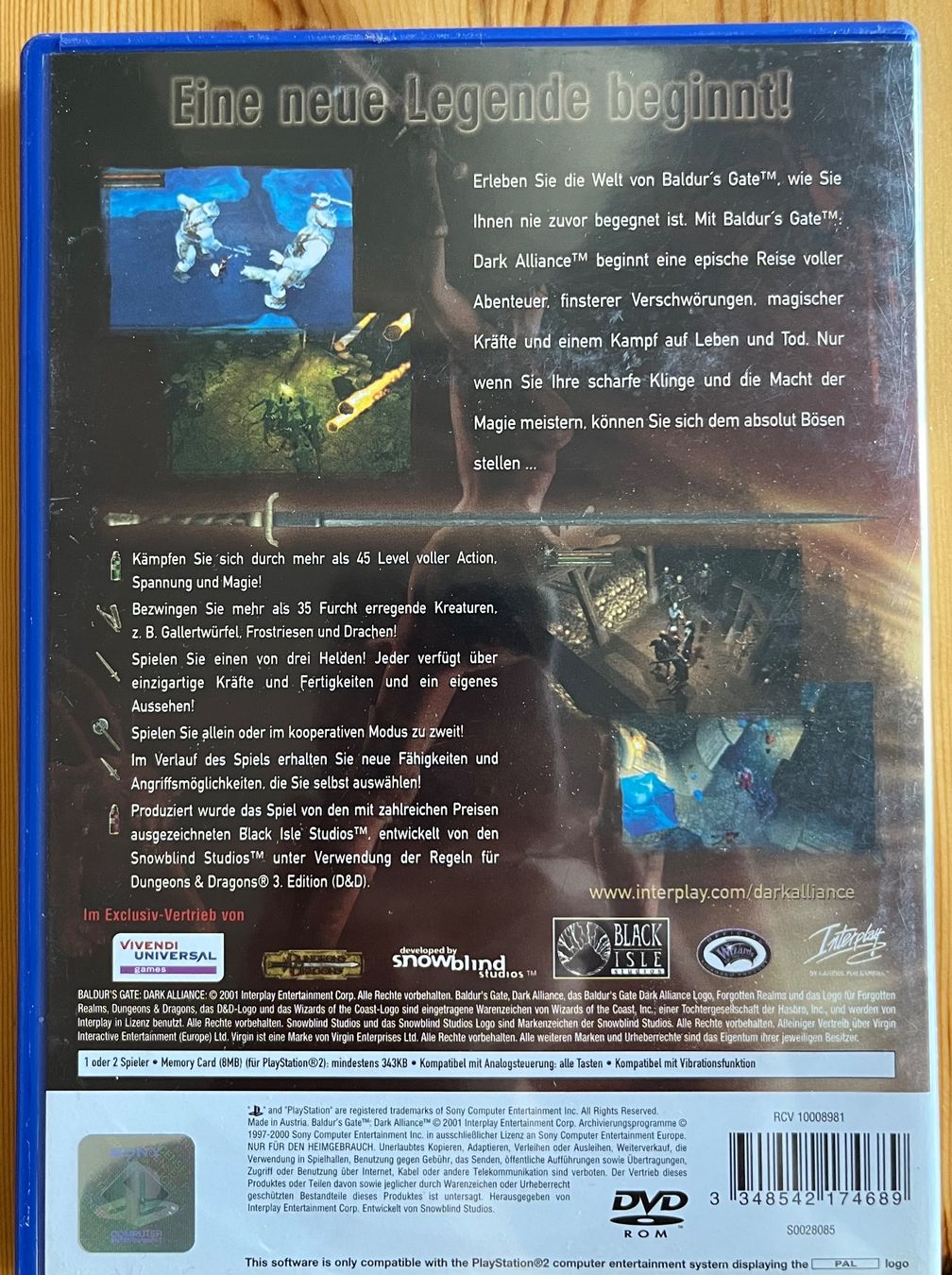 Sony Spiele: Baldurs Gate PS2 – Gebraucht aus Zürich von Gurkis 2