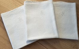 3 antike handgewebte Küchentücher Gläsertuch