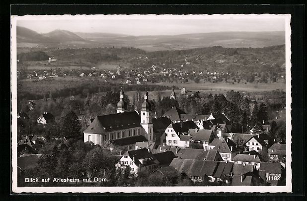 Cartoline postali: Arlesheim, Ortsansicht mit Dom aus der V – Usato da Berlin venduto da bartko-reher