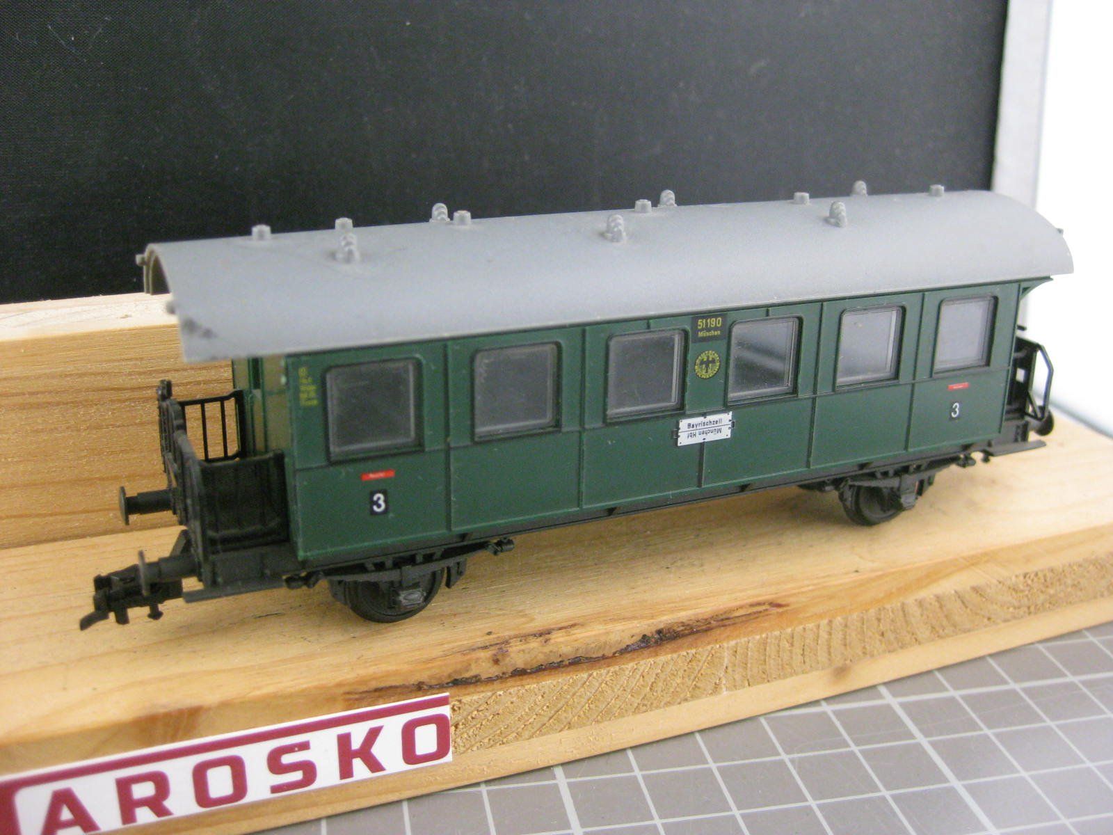 Fleischmann Modellini di ferrovie: Fleischmann 3 DRG Oldtimerwagen, ohne OVP, mit Fleischmann P – Usato da Malters venduto da Marosko 5