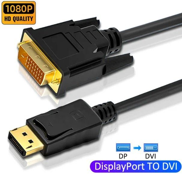 DP Display Port Displayport Zu DVI Kabel 1,8 M 1 M 0,5 M DP Zu DVI Adapterkabel Konverter Displayport Eingang Zu DVI Ausgang Für HP Ll