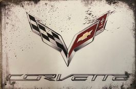 Corvette Blechschild Chevrolet C3 C4 C5 C8 C7 C6 C2 C1 Z06